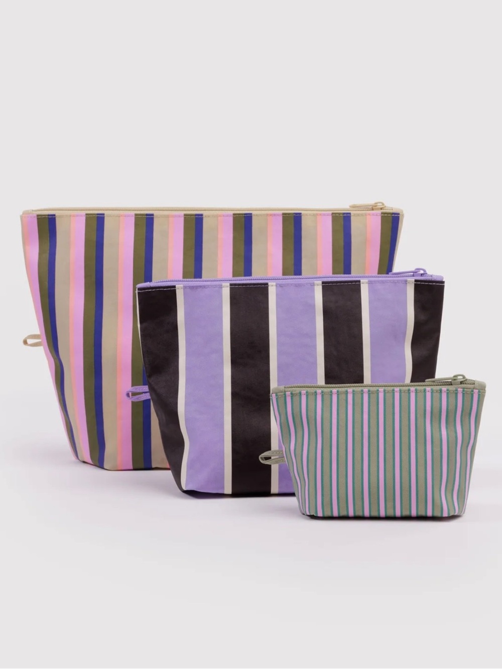 BAGGU Go Pouch Set in Candy Shop Stripes